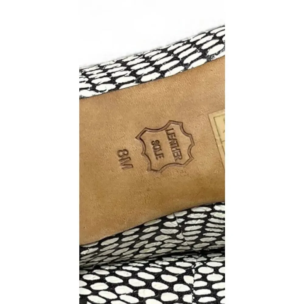 Tory Burch Pascal King Cobra Printed Leather Smoking Slipper Size 8M
